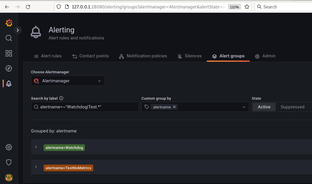 Grafana integration with Alertmanager — Grafana alert groups — SHALB — Image №2