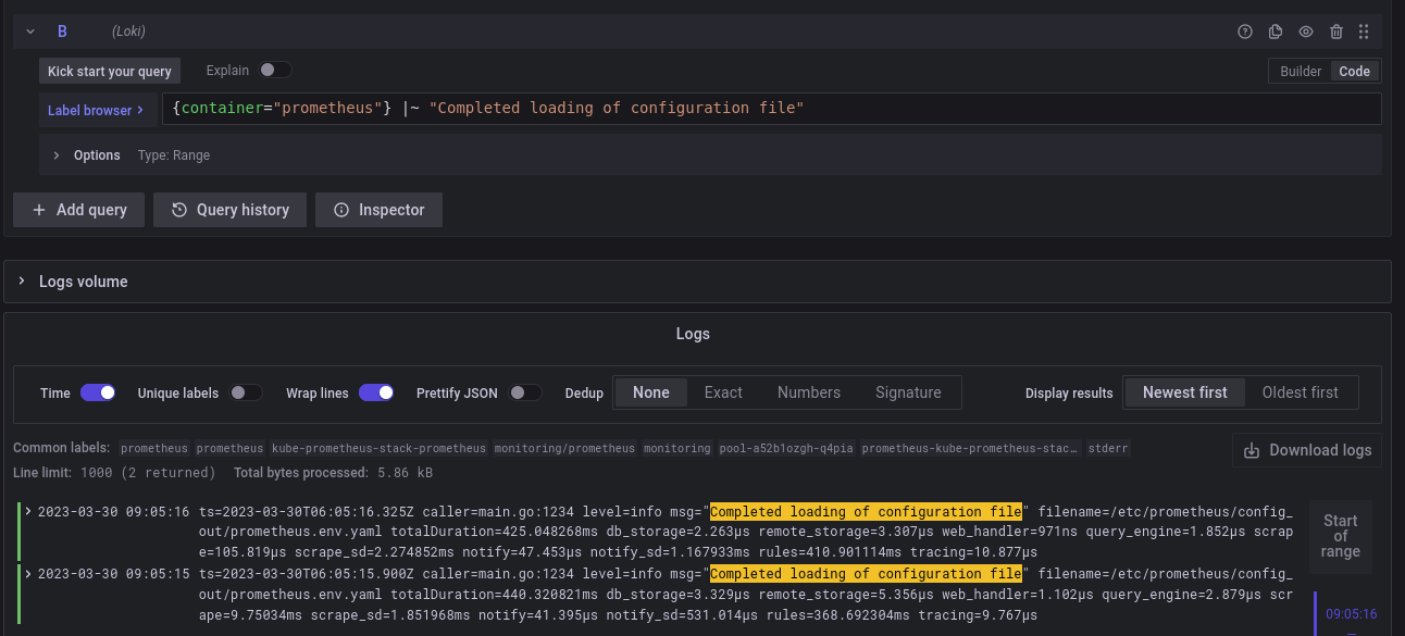 The result of the original data in Grafana — SHALB — Image